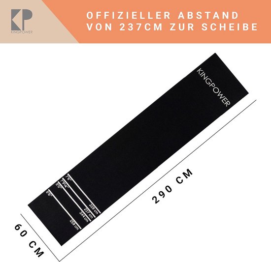 Dart Darts Tapijt Dart Carpet Dart Mat 290x60 cm Steeldart Darts Dartbord Accessoires Afvoerlijn Bescherming Rubber Dartbord Verschillende Ontwerpen Kingpower van Dart — afbeelding 3