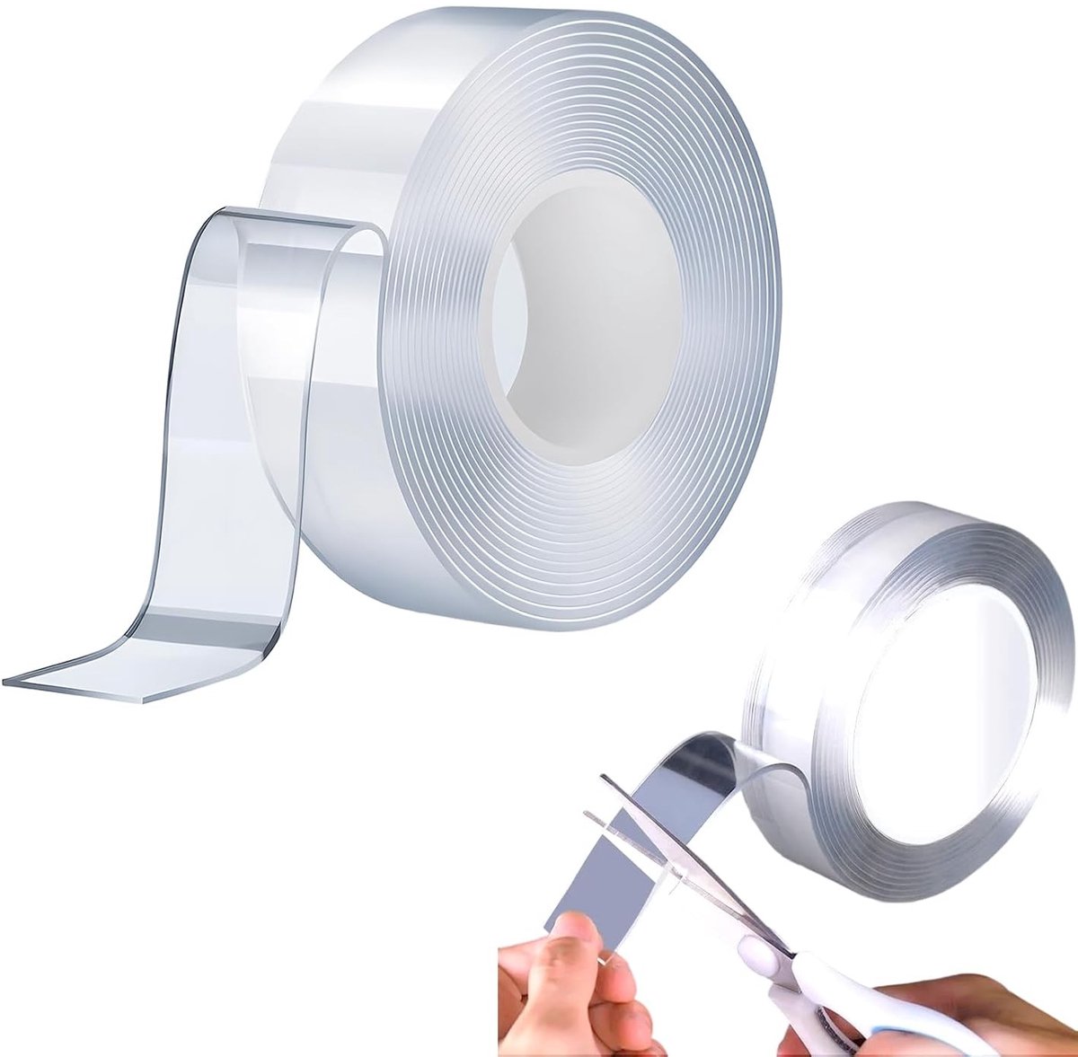 Herbruikbare Nano Tape, 3 m, Transparant, Sterke Dubbelzijdige Plakband voor Thuis en Kantoor, Ideaal voor Diverse Toepassingen en Creatieve Projecten