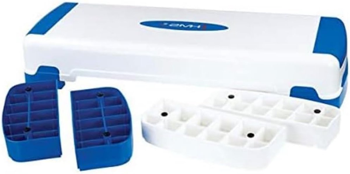 Aerobics Stap - Stepbankje Fitness - Cardio Training - 3 Niveaus Verstelbaar - 90 x 32 cm - Wit