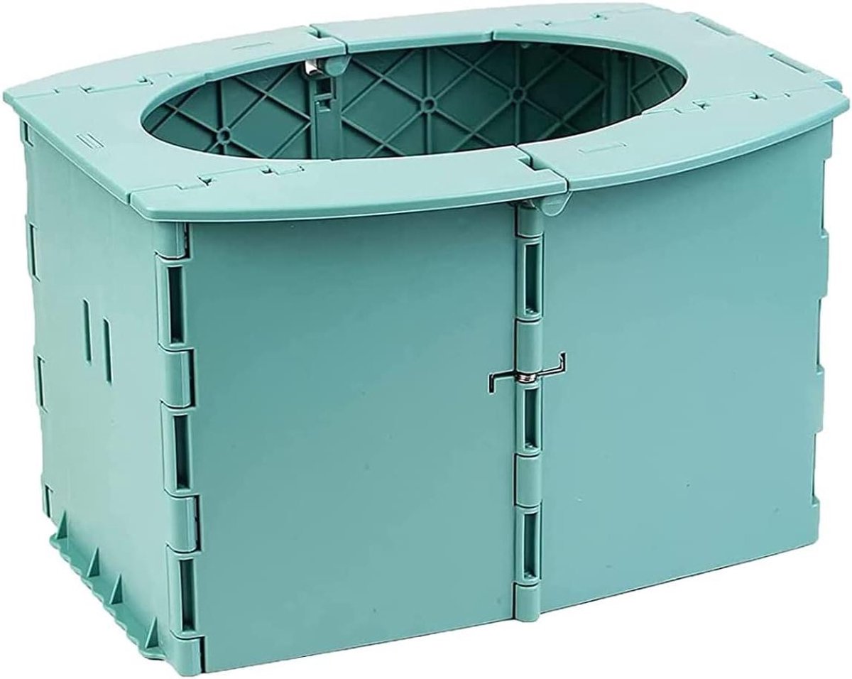Opvouwbaar Potje - Draagbaar Toilet - Onderweg Zindelijk - Lichtgewicht en Compact - 50 kg Gewicht - Groen