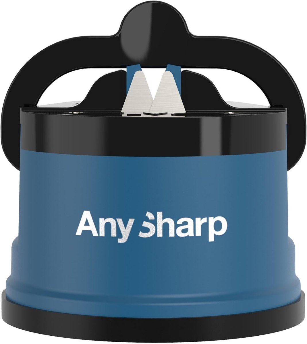 Elektrische messenslijper - Blauw - Compact - Handsfree Veilig Slijpsysteem met PowerGrip Zuigkracht - Voor Keukenmessen