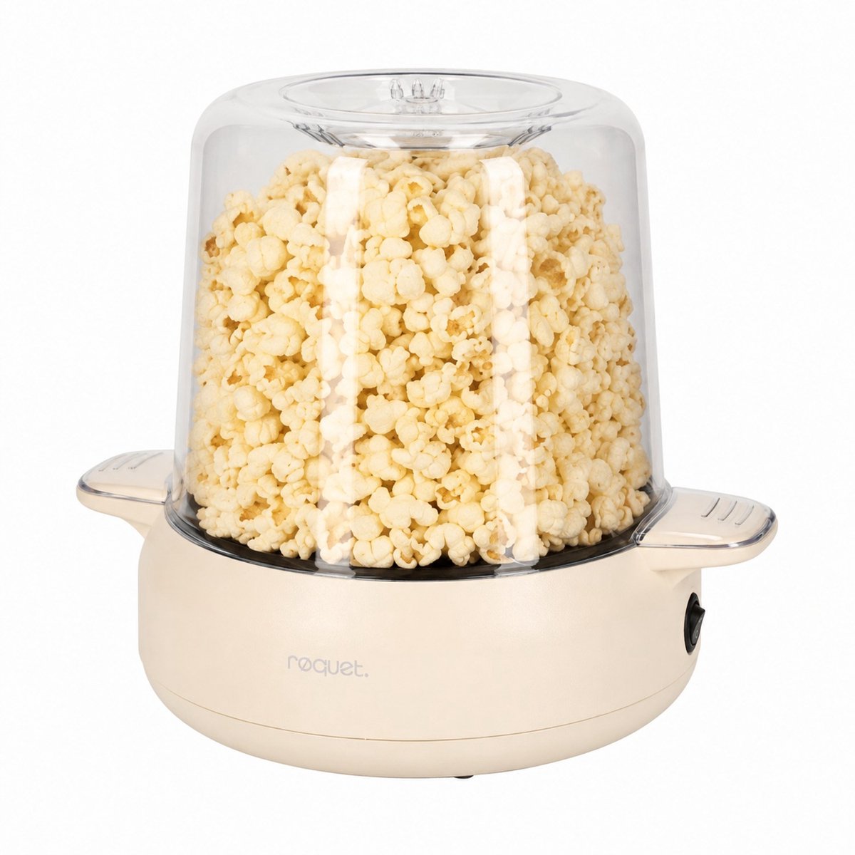 Røquet Popcorn Maker - Hetelucht Popcornmachine Voor Thuis - 28 X 28 X 27cm - Beige