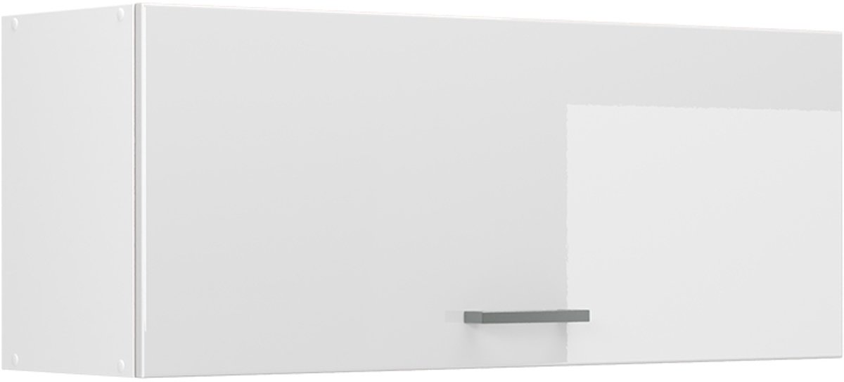 Vicco Hangkast R-Line, Wit Hoogglans/Wit, 100 cm Plat