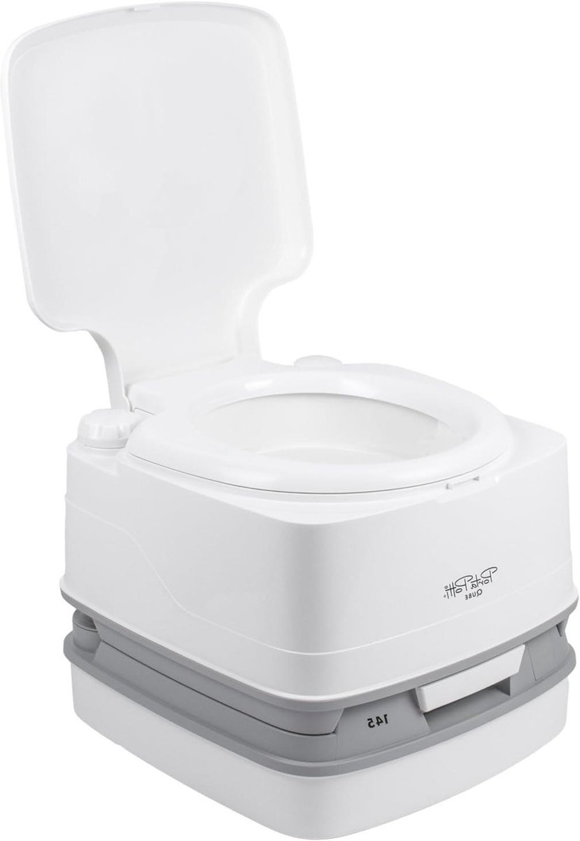 Campingtoilet - Draagbaar toilet - Kamperen en Reizen - Natuurlijke zithoogte - 15 liter tank - Wit