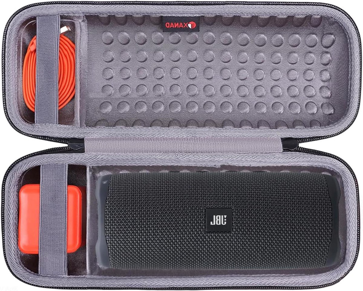 Draagbare Speaker Hoes - Beschermhoes Speaker - Muziek Luisteren Onderweg - Harde Beschermende Schaal - Specifiek Model Fit - Grijs