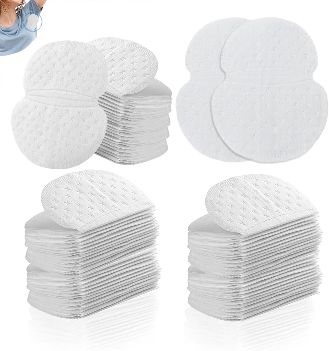 Anti-zweet Pads - Onderarm Bescherming - Comfortabel Blijven - Huidvriendelijk Materiaal - 120 Stuks - Wit
