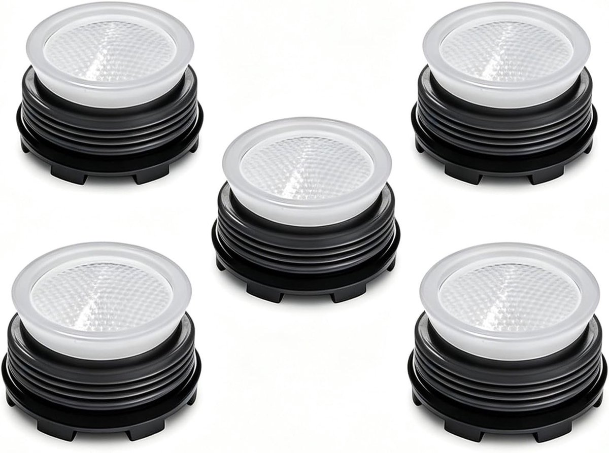 SnelShoppen - 5-delige Kraanaerator Set 24mm met Sleutel, M24 Mannelijke Draad Waterbesparende Filter voor Keuken- en Wastafels