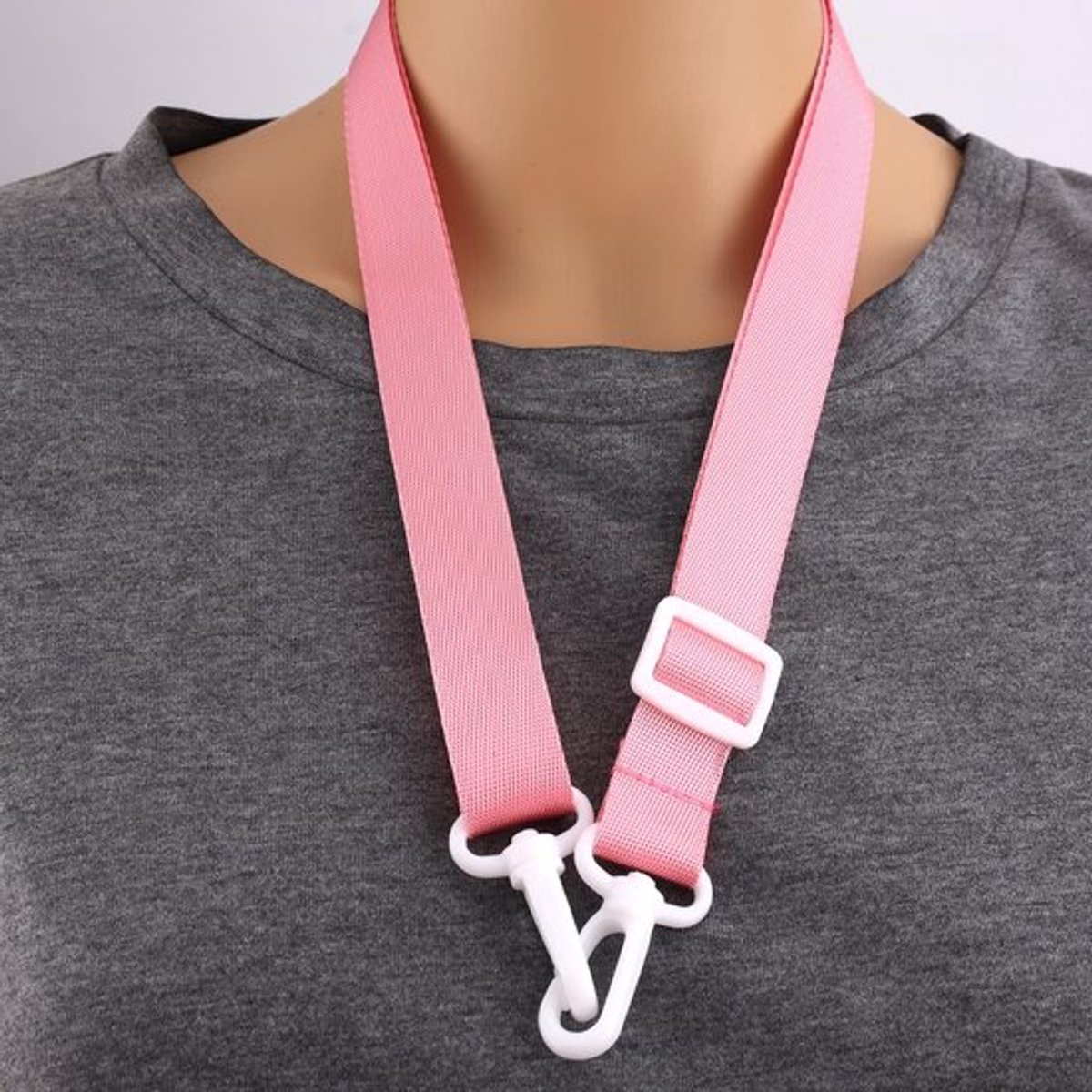 Drainhouder Verstelbaar - Douchekoord - 4 Stuks - Mastectomie - Buikwandcorrectie - Roze Polyester 120 x 2 cm