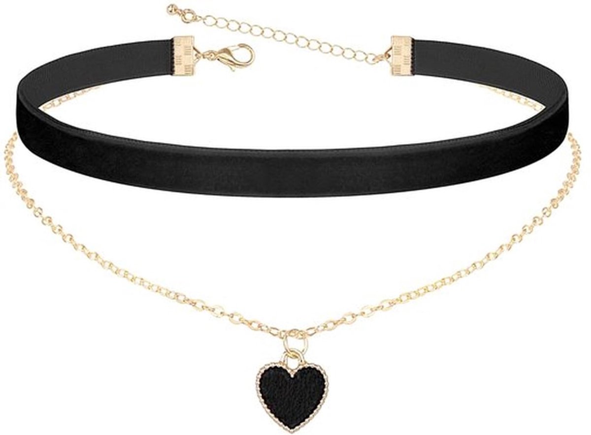 Choker verstelbaar - Gelaagd - Dames - Sieraden - Gothic - Ketting - Halsketting
