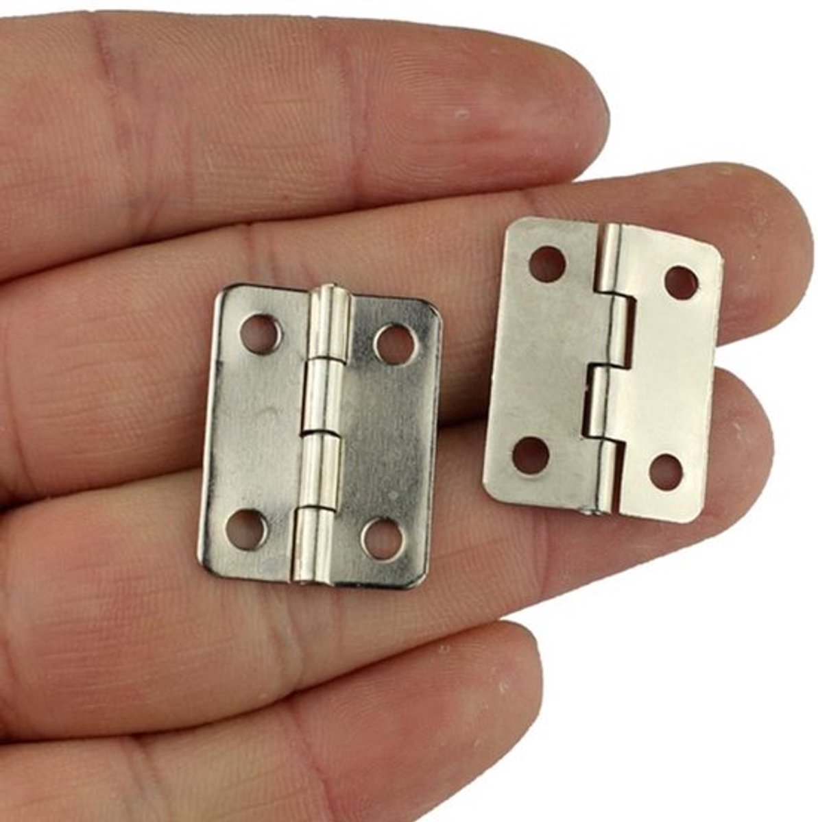 Scharnier Mini 50 Stuks - Scharnier Reparatie Plaat - Scharnier Boormal - Scharnieren Voor DIY - Scharnieren Voor Opbergdozen - Duurzaam In Gebruik
