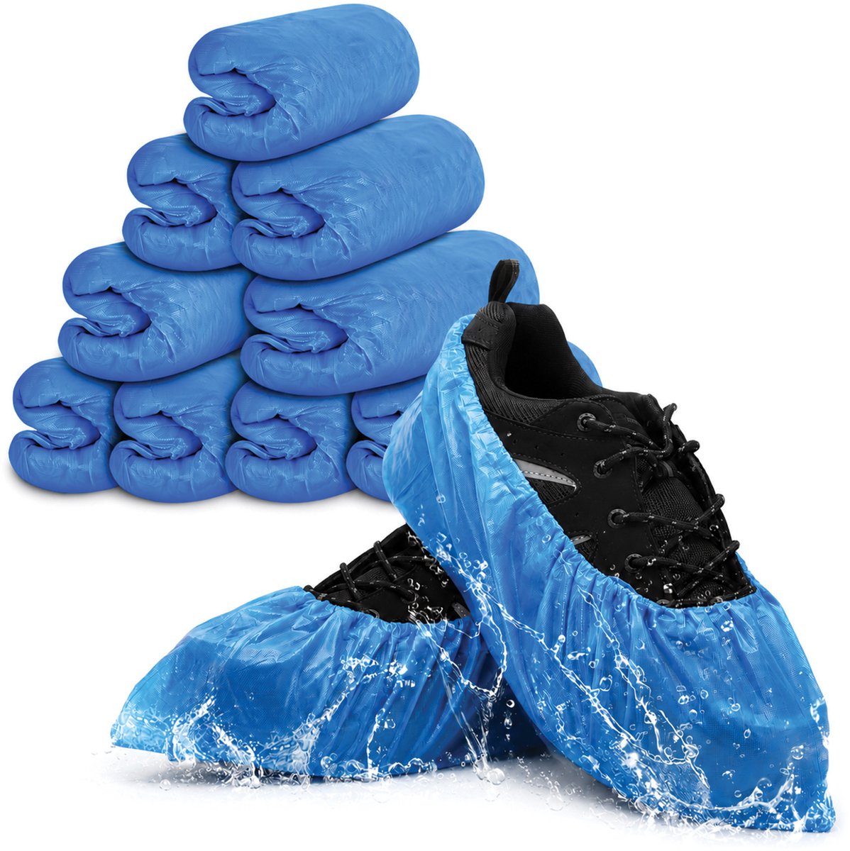 ComfiCare® Schoenhoesjes 100 stuks - Overschoenen - Schoenovertrek - Overschoenen waterdicht - Schoenhoesjes wegwerp - Schoenhoesjes herbruikbaar - Schoenhoesjes waterdicht - Shoe covers - Schoenovertrekken - Voor zwembad, regen, wandelen - Blauw