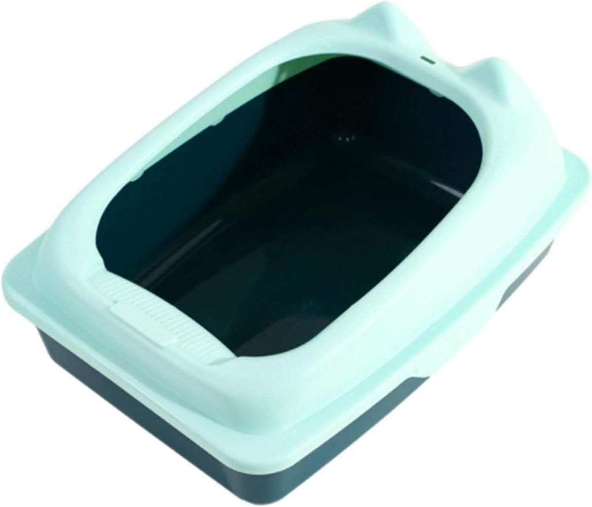 Kattenbak Kattentoilet - Kat Potje Toilet - Hygiënisch Houden - Halfgesloten Ontwerp - 34x43x20 cm - Groen
