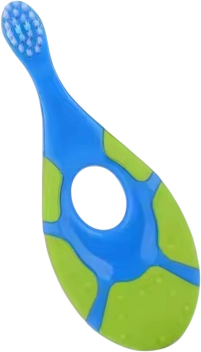 Kindertandenborstel - Zachte borstelharen blauw-groen