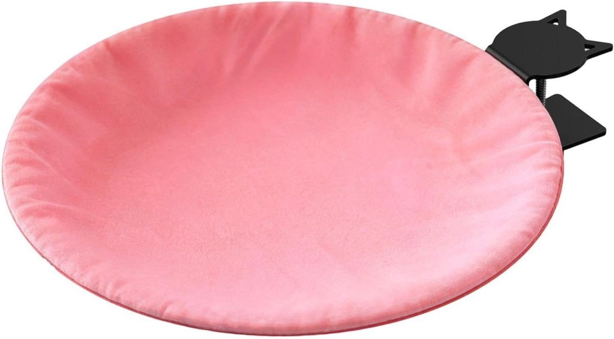 Kattenhangmat Bureau - Kattenbed Hangend - Ontspannen en Observeren - Afneembare Hoes - 40 x 40 x 7 cm - Roze
