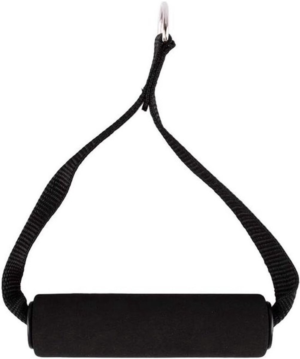 - Triceps handgreep - Fitness touw - Kabelbevestiging - Handgrijper - Fitness weerstandstouw - Dip station - Gym - Geschikt voor thuisgebruik - Zwart - Fitness accessoires.