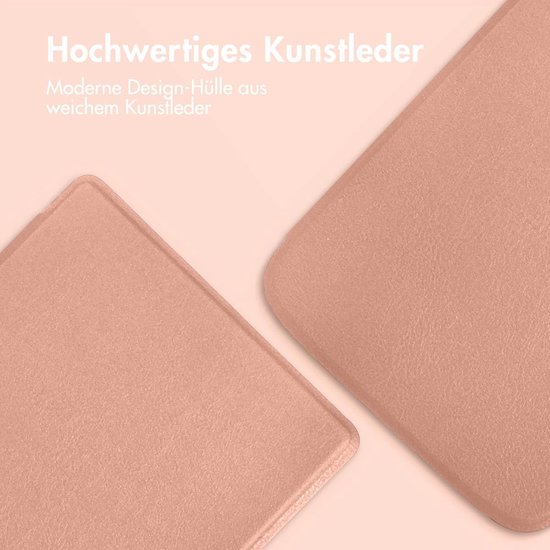 Bookcase Kobo Nia - E-reader hoes - Bescherming e-reader - Versterkte hoeken - 17.3 x 13 x 1.5 cm - Roodgoud — afbeelding 2