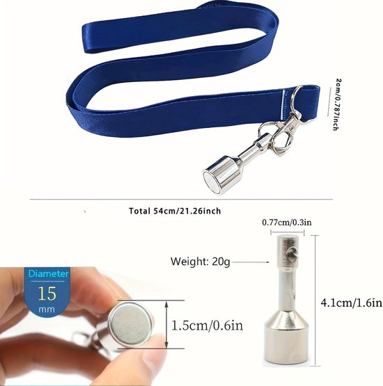 Jeu de Boules Picker Magneet - Balvanger Gazon - Buitenspellen Ophalen - Ergonomisch Herstel - 54 cm Touw - Blauw — afbeelding 5