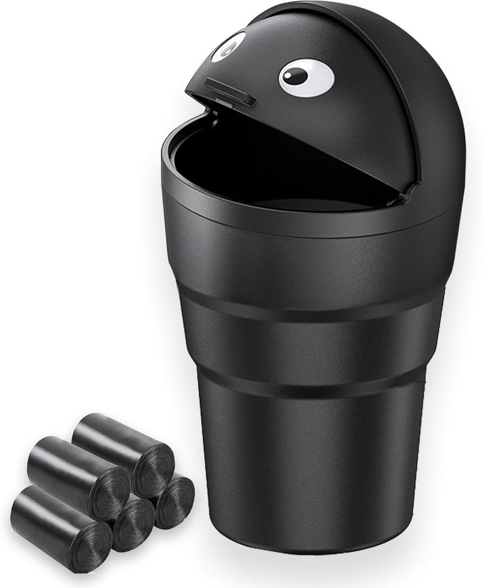 Mini Afvalbak voor Auto met Deksel - Waterdichte en Geurvrije Prullenbak voor Voertuigen, Ideaal voor Drankjes en Afval, Geschikt voor Thuis en Kantoor