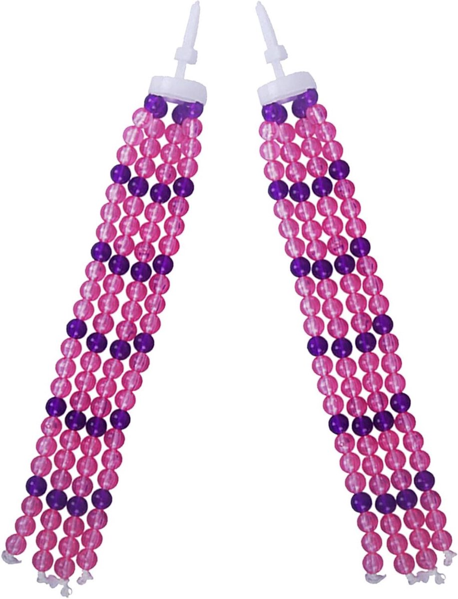 Fiets Handvat Versieringen - Fiets Streamers Kwastjes - Kinderfiets Decoratie - Past Op Meeste Sturen - 22x3.3x2CM - Roze