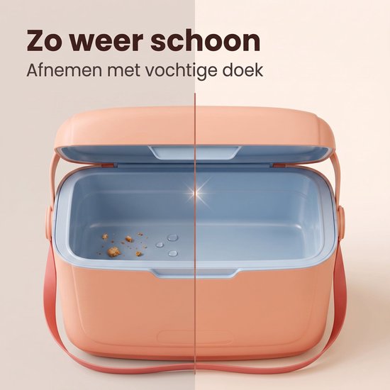 Cheqo® Koelbox - Kleine Koelbox 6 Liter - Koeltas - Draagbare Koelbox met Schouderband en Verstelbare Draagriem - Koelbox zonder Stroom - voor Picknick - Strand - Camping - Auto en Festival - Isolerende Lunchbox Koeler - Roze Koelboxje van Cheqo — afbeelding 3