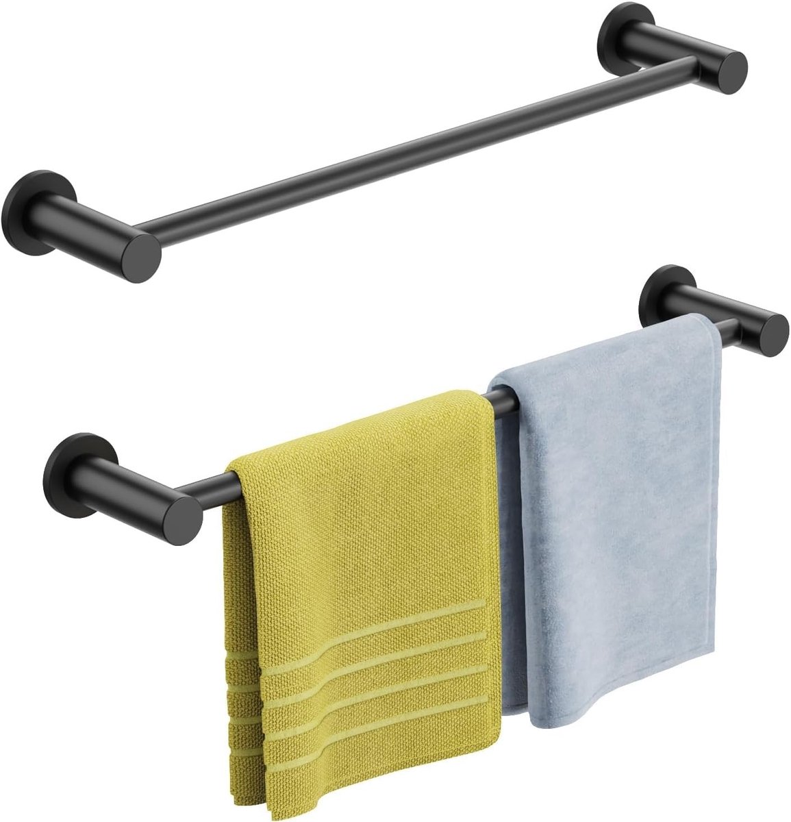 Handdoekhouder - Zilver - Verstelbaar 30-60 cm - Magnetisch met Antislip - Voor Keuken en Badkamer