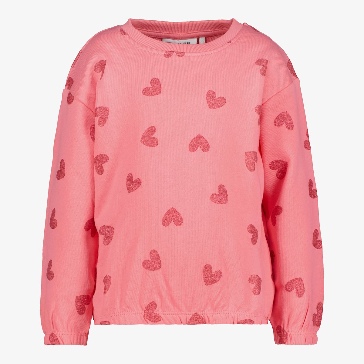 Name It meisjes sweater met hartjesprint roze - Maat 104