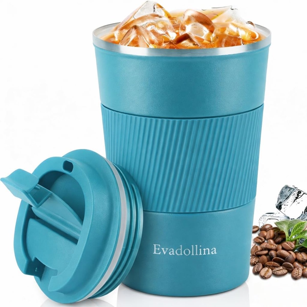 Isolerende Thermosbeker voor Koffie To Go - 380ml RVS Koffiemok met Deksel, Perfect als Cadeau voor de Feestdagen