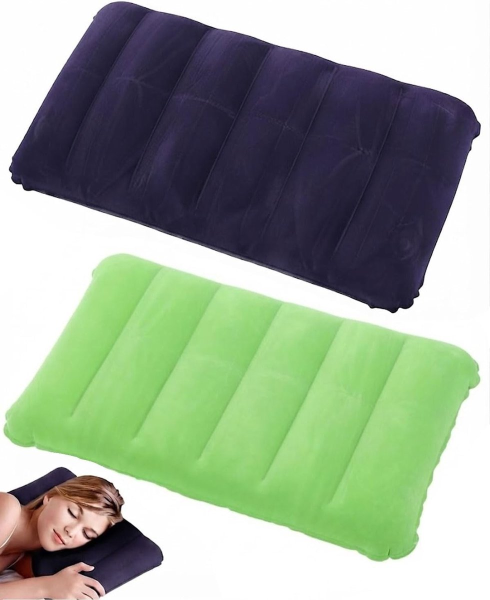 Opblaasbare kussens voor camping en reizen - Ultralicht, compact en comfortabel voor outdoor gebruik