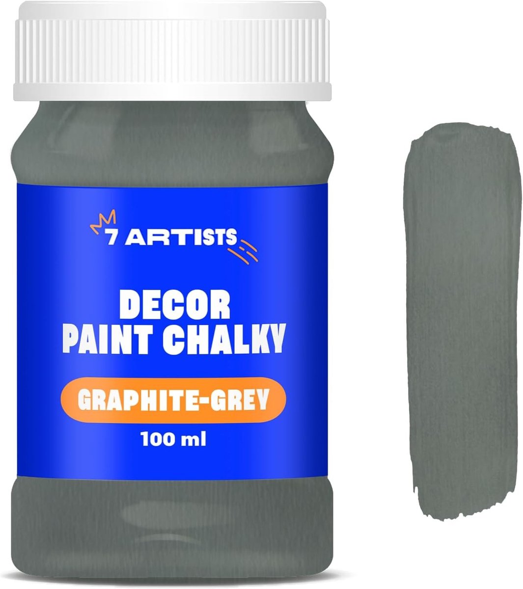 Krijtverf - Grafiet-Grijs - 100 ml - Matte Afwerking - Voor Meubels en Hout