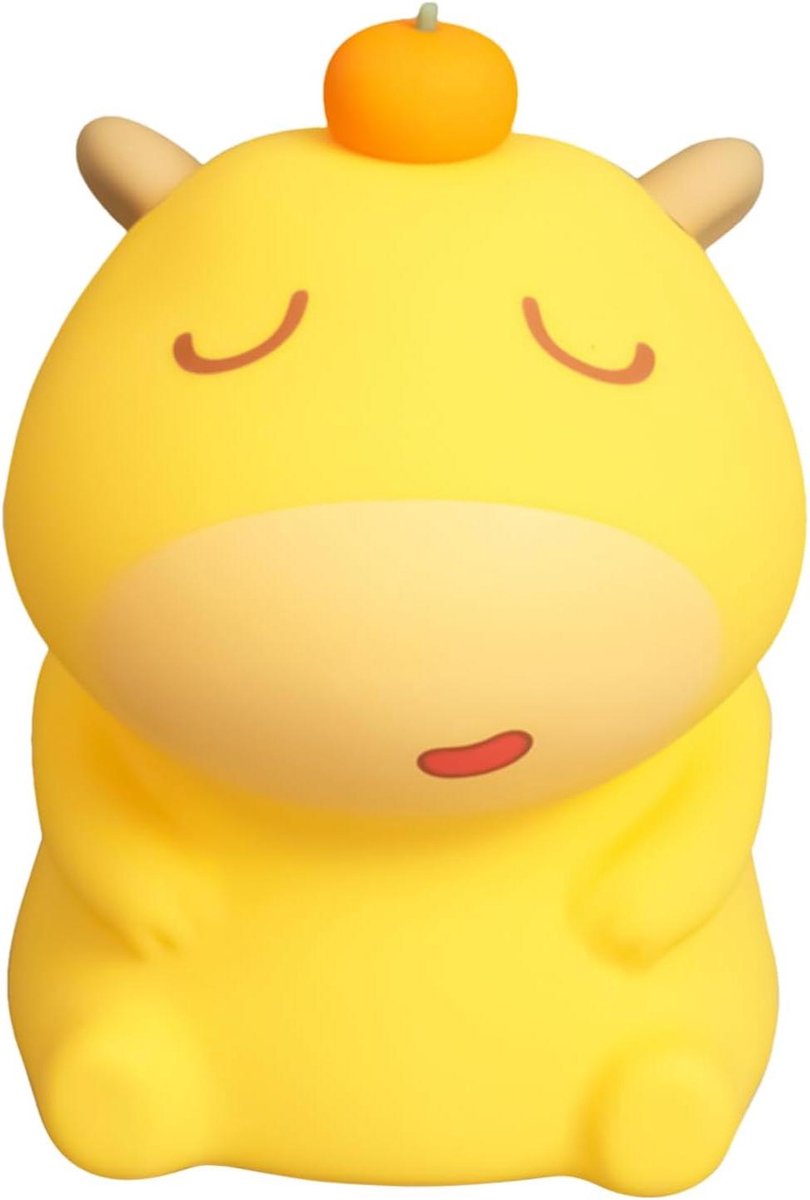 Nachtlampje Capybara - Dierlamp Sfeerlicht - Kinderkamer Verlichting - Zacht Siliconen Materiaal - 15 x 10 x 15 cm - Wit