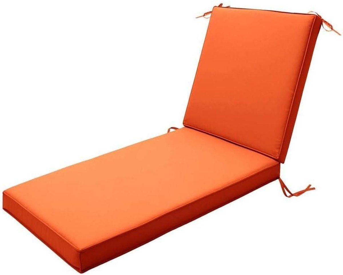 Ligstoelkussen - Zacht Matras - Buiten Ontspannen - Waterbestendig Ontwerp - 190 x 60 cm - Grijs