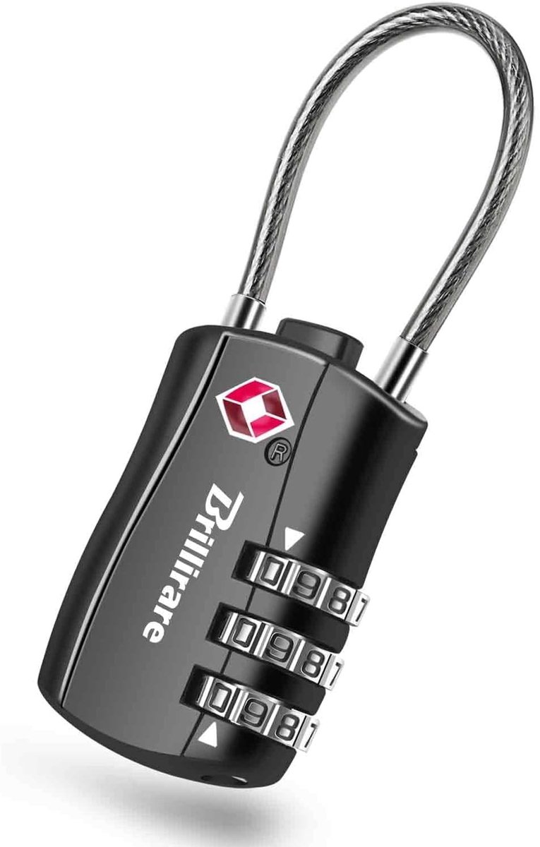 Cijfer-kabelslot 4-cijferig - Zwart - 10 cm kabel - Waterdicht Combinatieslot - Voor Reizen en Beveiliging