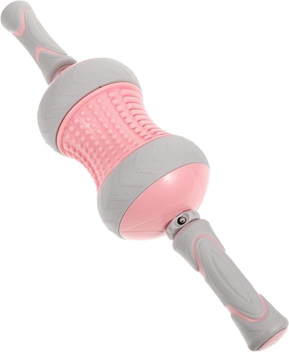 Buikspierwiel - Fitnessroller Buiktrainer - Buikspieren Trainen - Automatische Rebound - 45 x 11 cm - Roze
