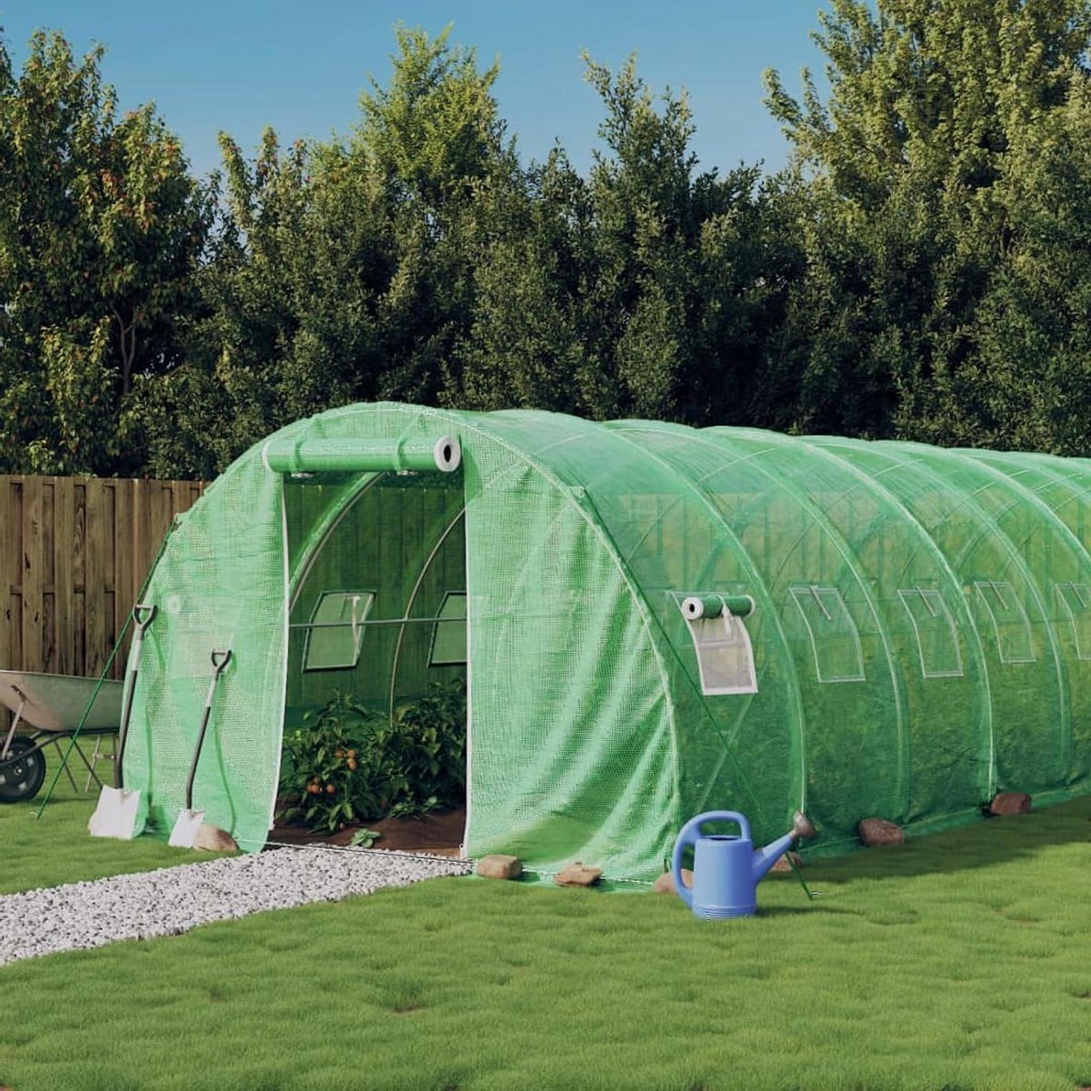 Grote Broeikas - Tuinkas Kweekkas - Planten Beschermen - Oprolbare Deur - 6 x 3 x 2 m - Groen