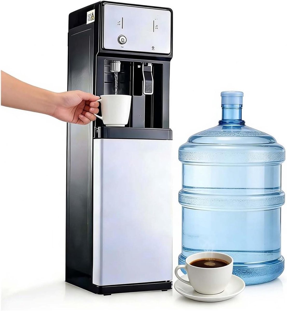 Vrijstaande Waterdispenser - Koelzuil Waterkoeler - Drinken Verfrissen - Onderlading Flessen - 105 cm Hoog - Niet gespecificeerd