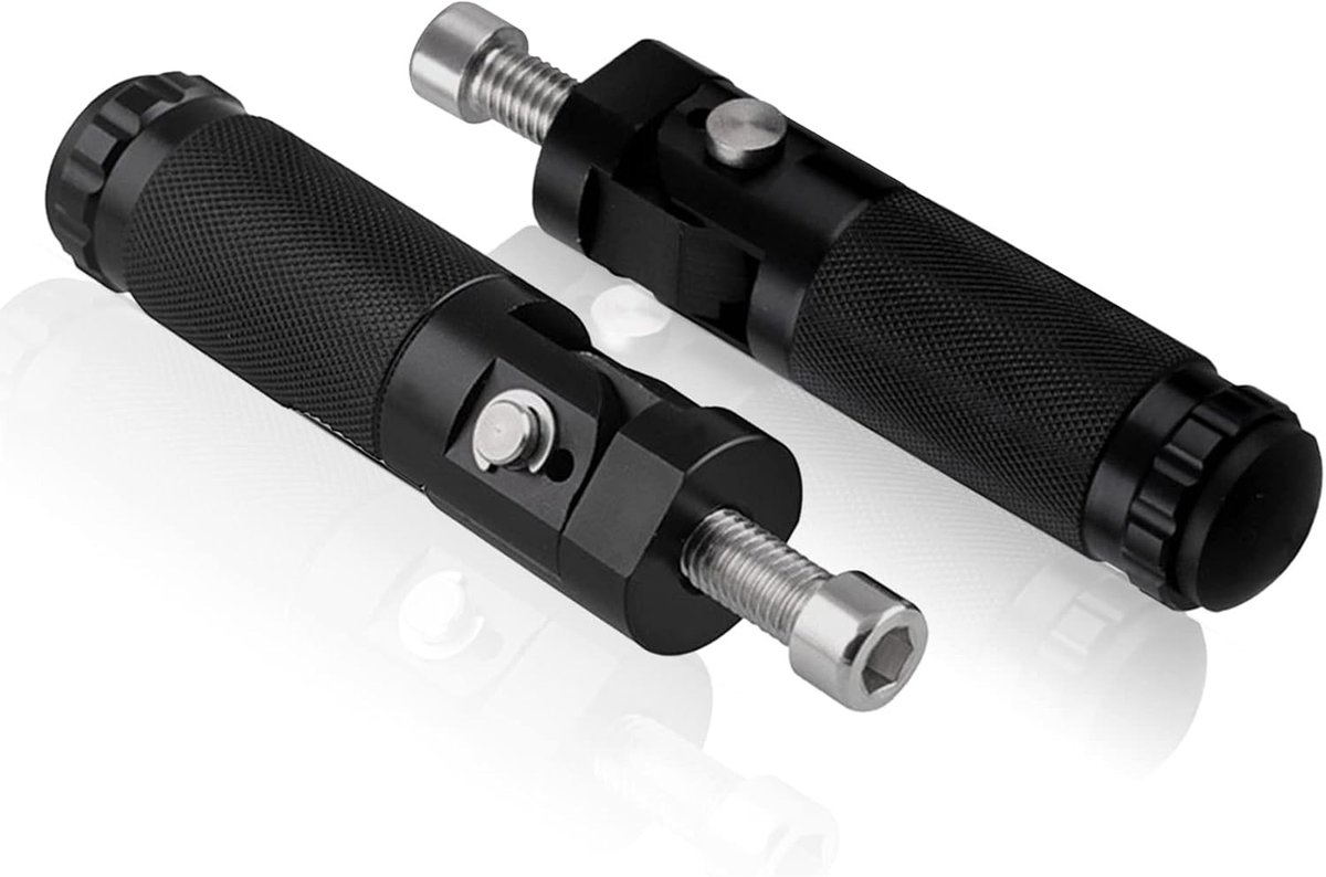 SnelShoppen - Universele Motor Voetsteunen - Aluminium Motor Pedalen met 8 mm Schroef - Hoogwaardige, Waterdichte en Roestvrije Voetsteunen voor Motor
