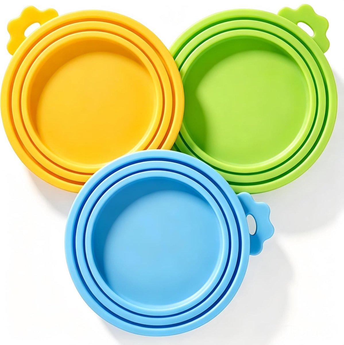 Siliconen Blikdeksels - Blauw - Geschikt voor 6,5-8,5 cm Blikjes - Flexibel en Voedselveilig - Voor Honden en Katten