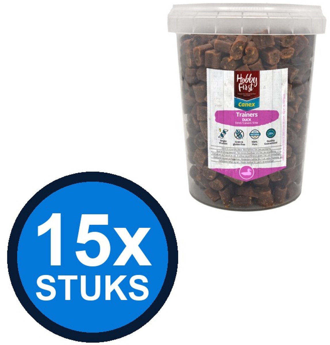 15x Hobby First Canex 100% pure trainers duck 250gr