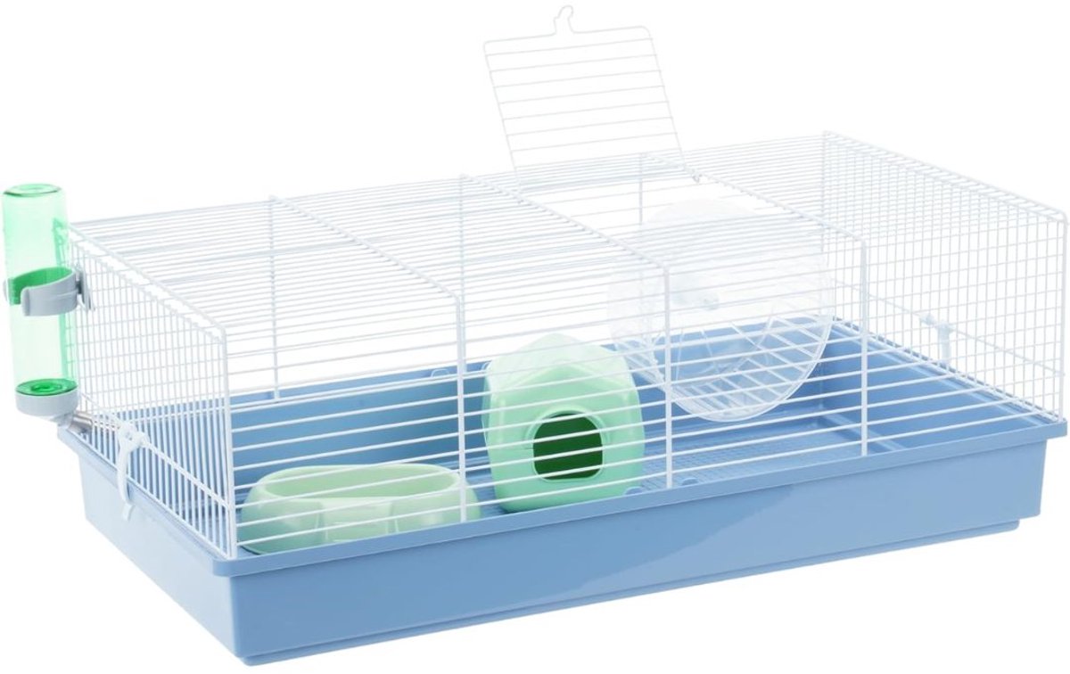 NIVA® Hamsterkooi - Knaagdierenkooi - Hamster Kooien - Wit - 58cm x 31cm x 22cm