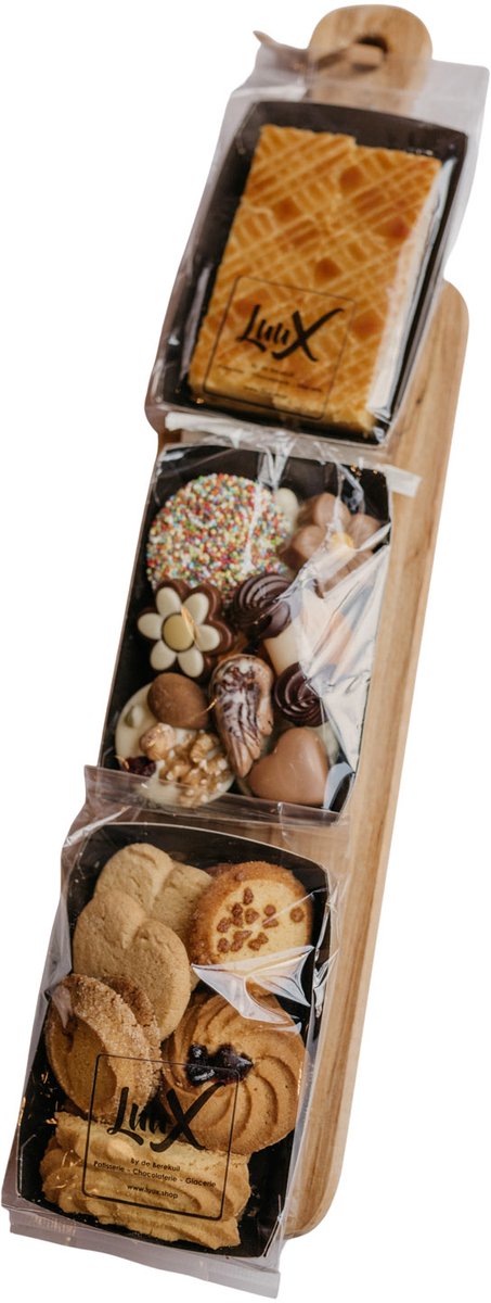 Snijplank met chocolade en koekjes groot