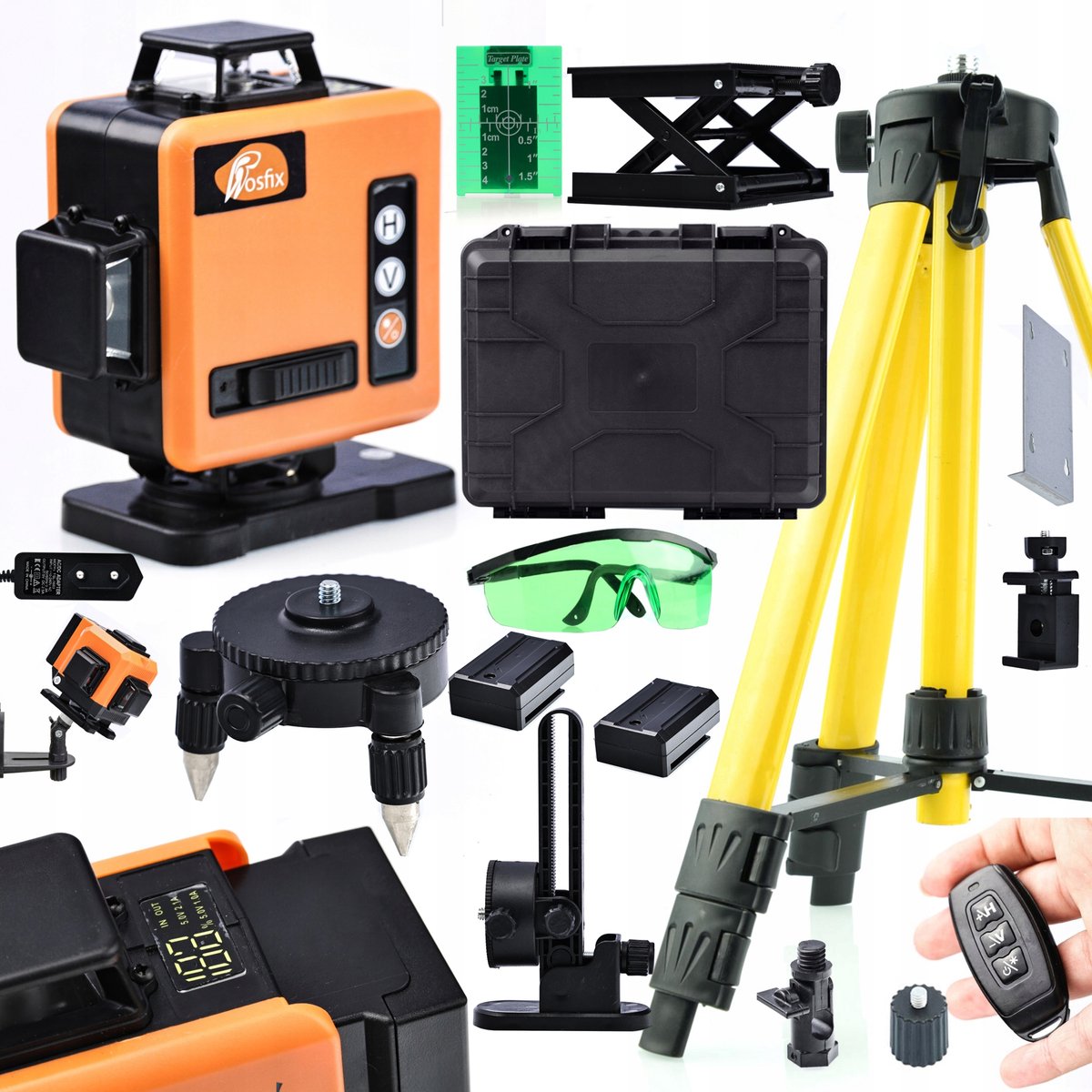 Rosfix Laserwaterpas ROT16L-L 16 Lijnen - Groen 532nm Zelfnivellerend - 360° IP54 0,2mm/10m
