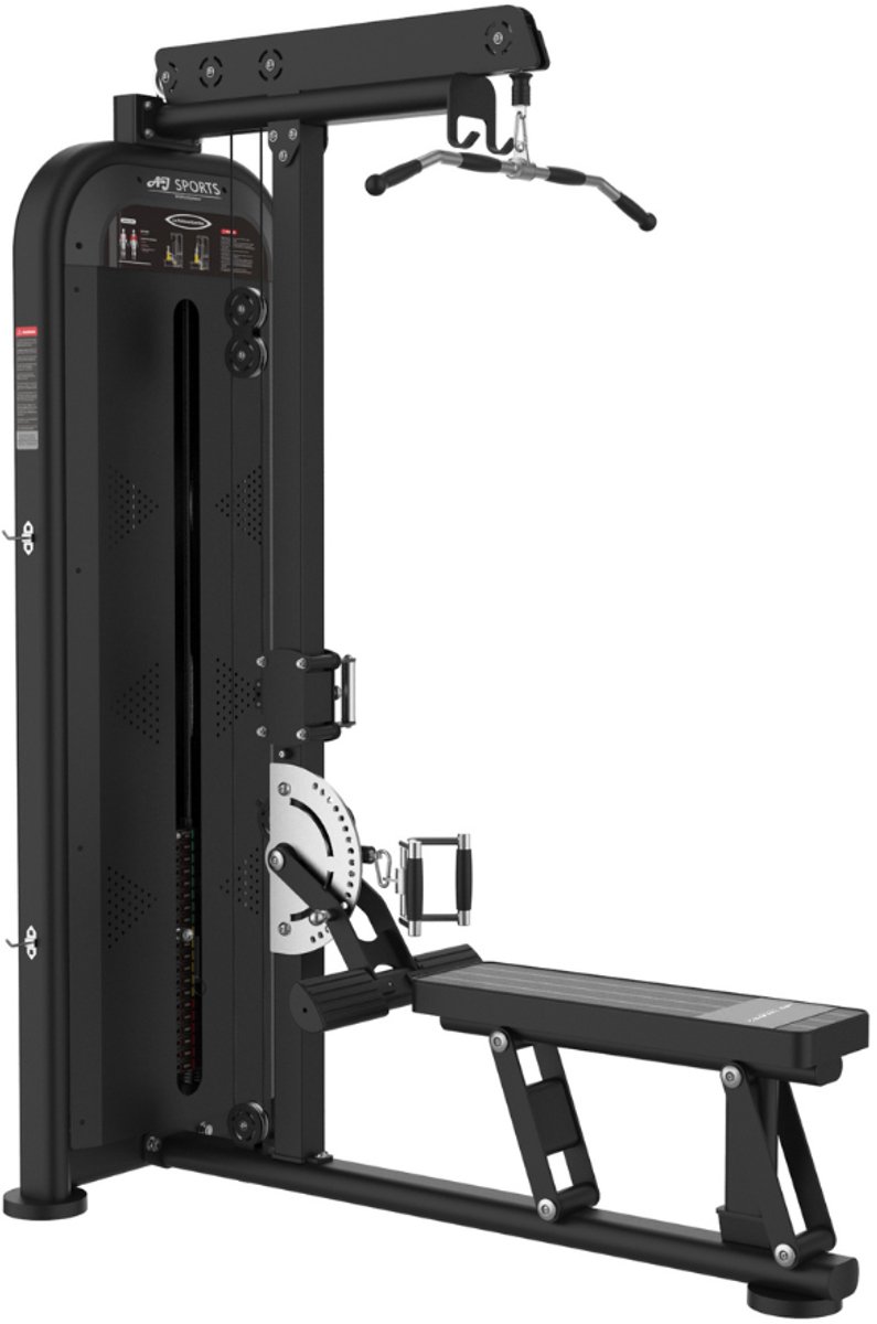 AJ-Sports Lat Pulldown & Seated Row Machine – Rugtrainer met 100 kg Gewichtsstapel – Professioneel Kabeltoestel