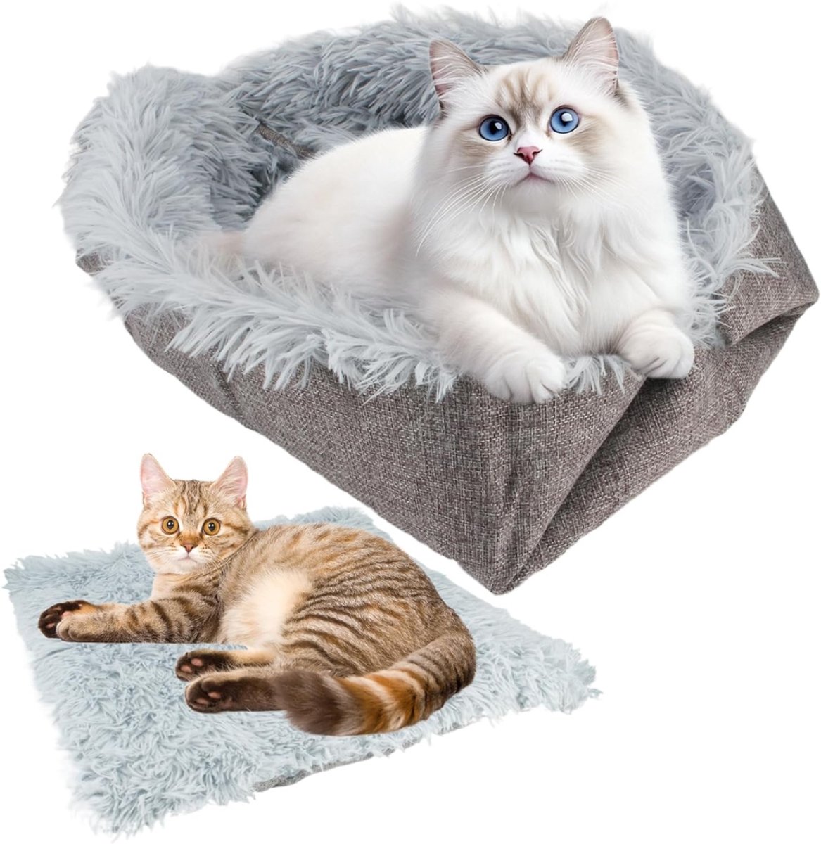 ZRNS® 2-in-1 Poezenmand - Comfortabele Kattenbak - Kattenmand - Kattenbed - Extra Zacht