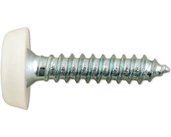 Nummerplaat Bevestiging - Kentekenplaathouder - Auto Onderdelen - Polytop Nylon Kraag - 4.8 x 24mm - Wit