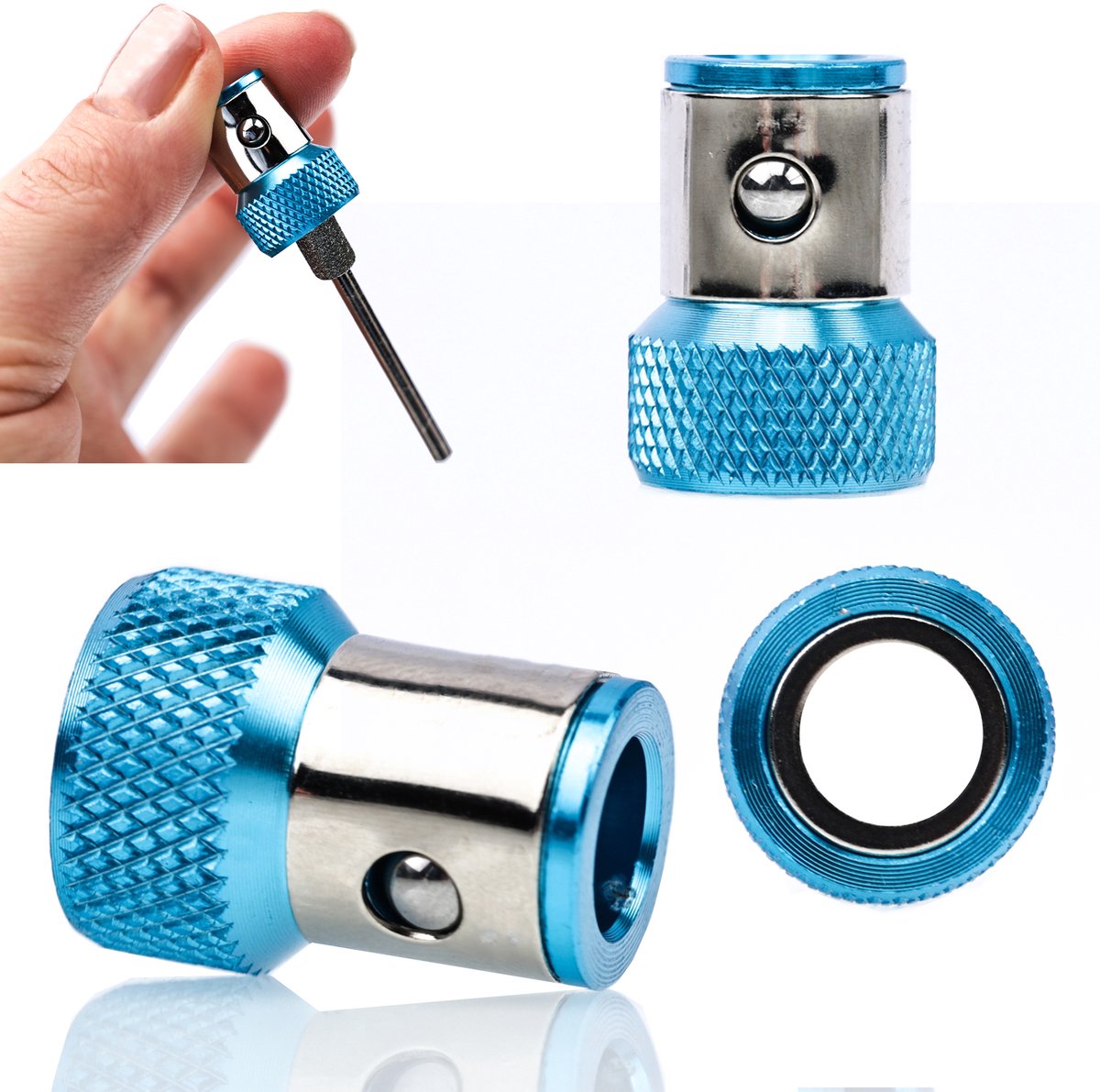 Rosfix Bitdop HEX 1/4"" - Magnetische Ring - 6,35 mm Bitopname, Geharde Gereedschapsstaal, 10x