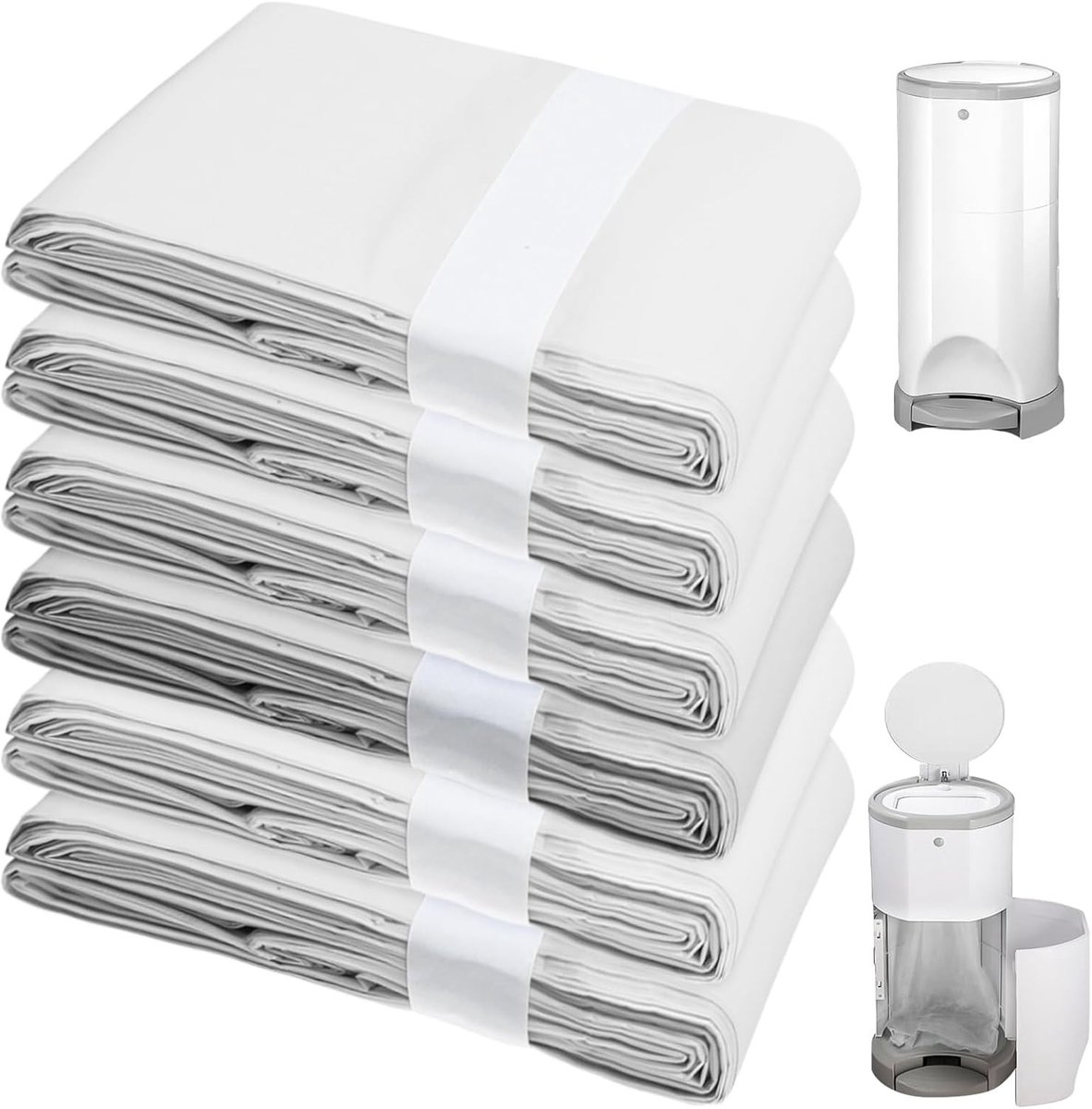 Luieremmer navulfolie - Wit - 0,023 x 35 x 12 m - 7-laags Geurdichte Folie - Voor Babyverzorging