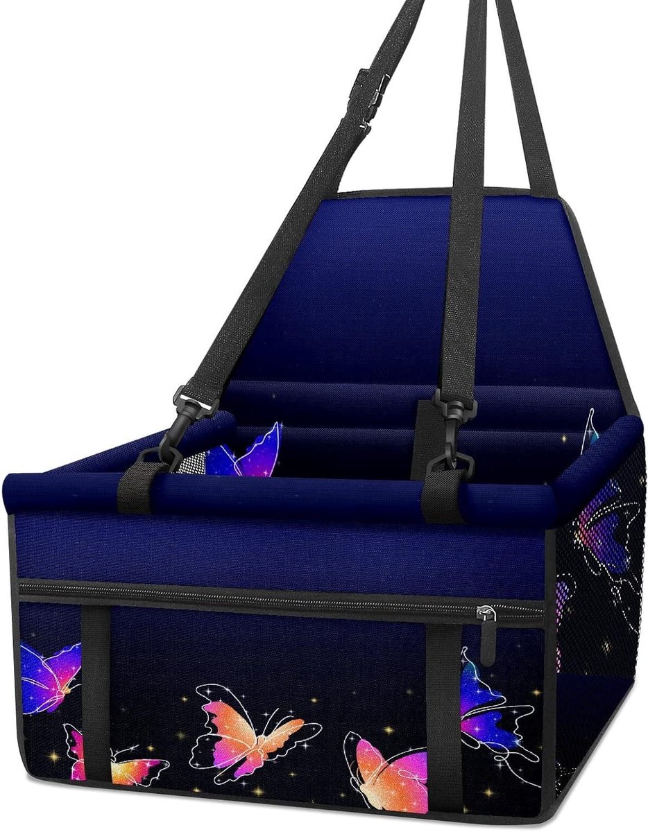 Hondenautostoeltje - Booster Seat Puppy - Veilig Reizen - Opvouwbaar Ontwerp - 40x31x24cm - Zwart