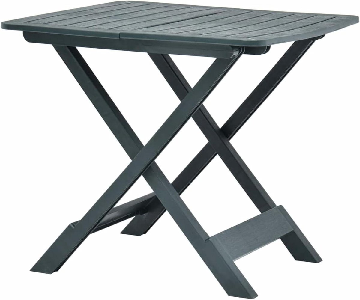 Inklapbare tuintafel - Buitenmeubel Terrastafel - Buiten eten - Ruimtebesparend inklapbaar - 72 x 93 cm - Groen