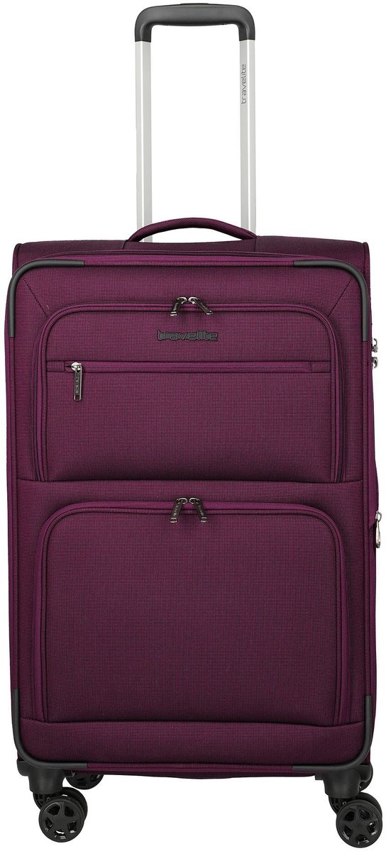 Travelite Cubis 4 wielen Trolley M 72 cm - Zachte bagage - TSA slot - berry