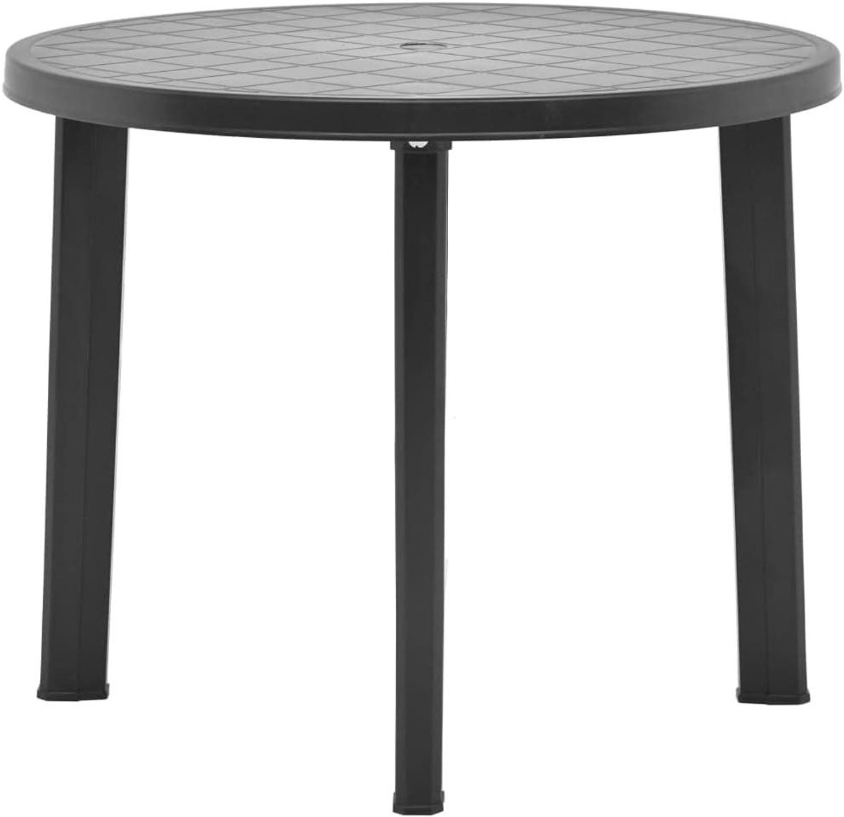 Tuinstafel - Balkontafel Terrastafel - Buiten Eten - Onderhoudsvrij Plastic - 89 x 72 cm - Antraciet